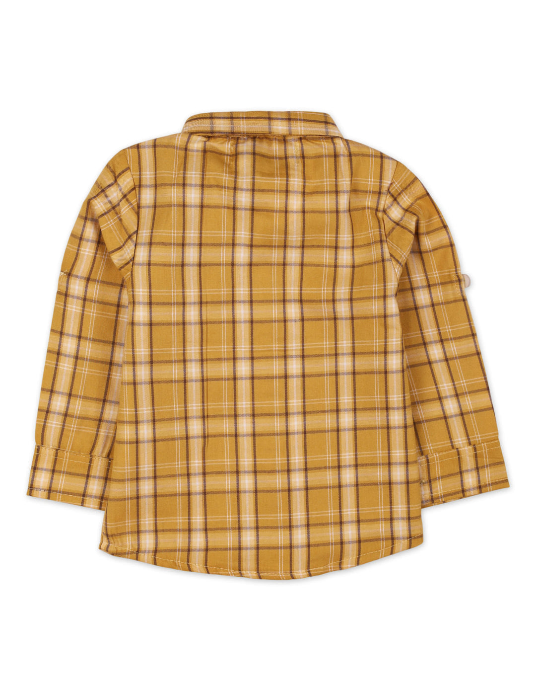 Baby Boy Summer Checkered Shirt Bambies Mustard at Zubaidas Online Pakistan