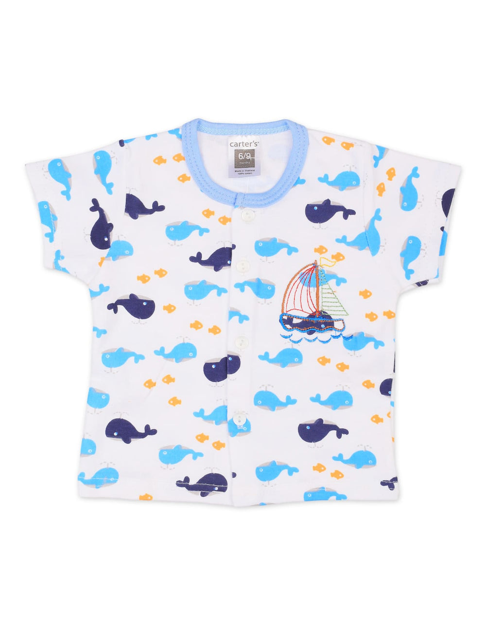 Baby Boy Summer Co Ord Set Sailboat Blue at Zubaidas Official Pakistan