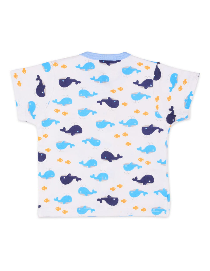 Baby Boy Summer Co Ord Set  Sailboat Blue at Zubaidas Best Online Baby Store in Pakistan