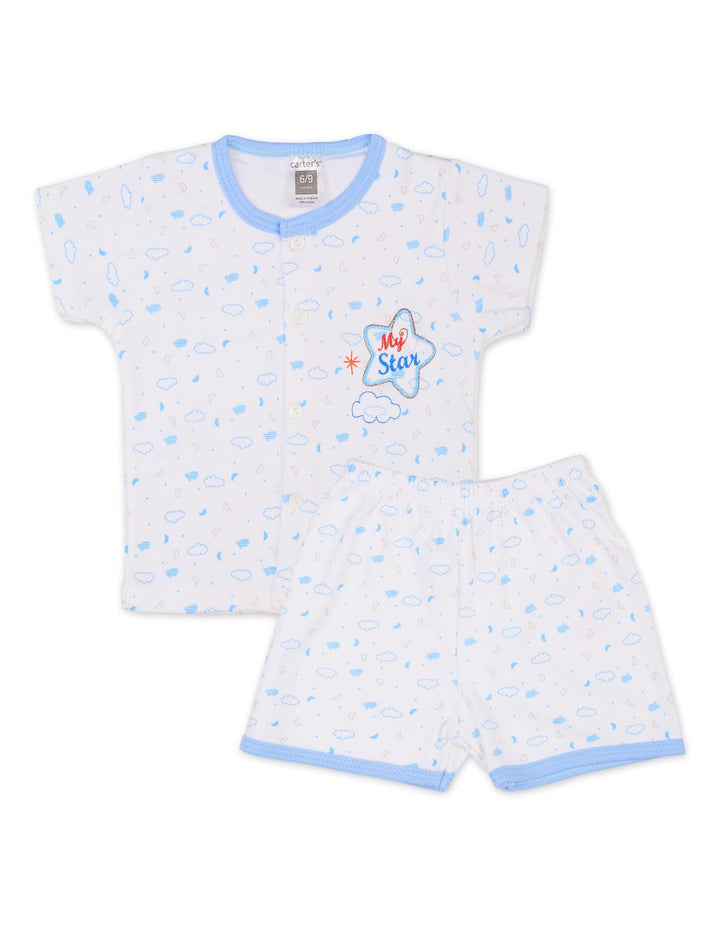 Baby Boy Summer Co Ord Set Star Blue at Zubaidas