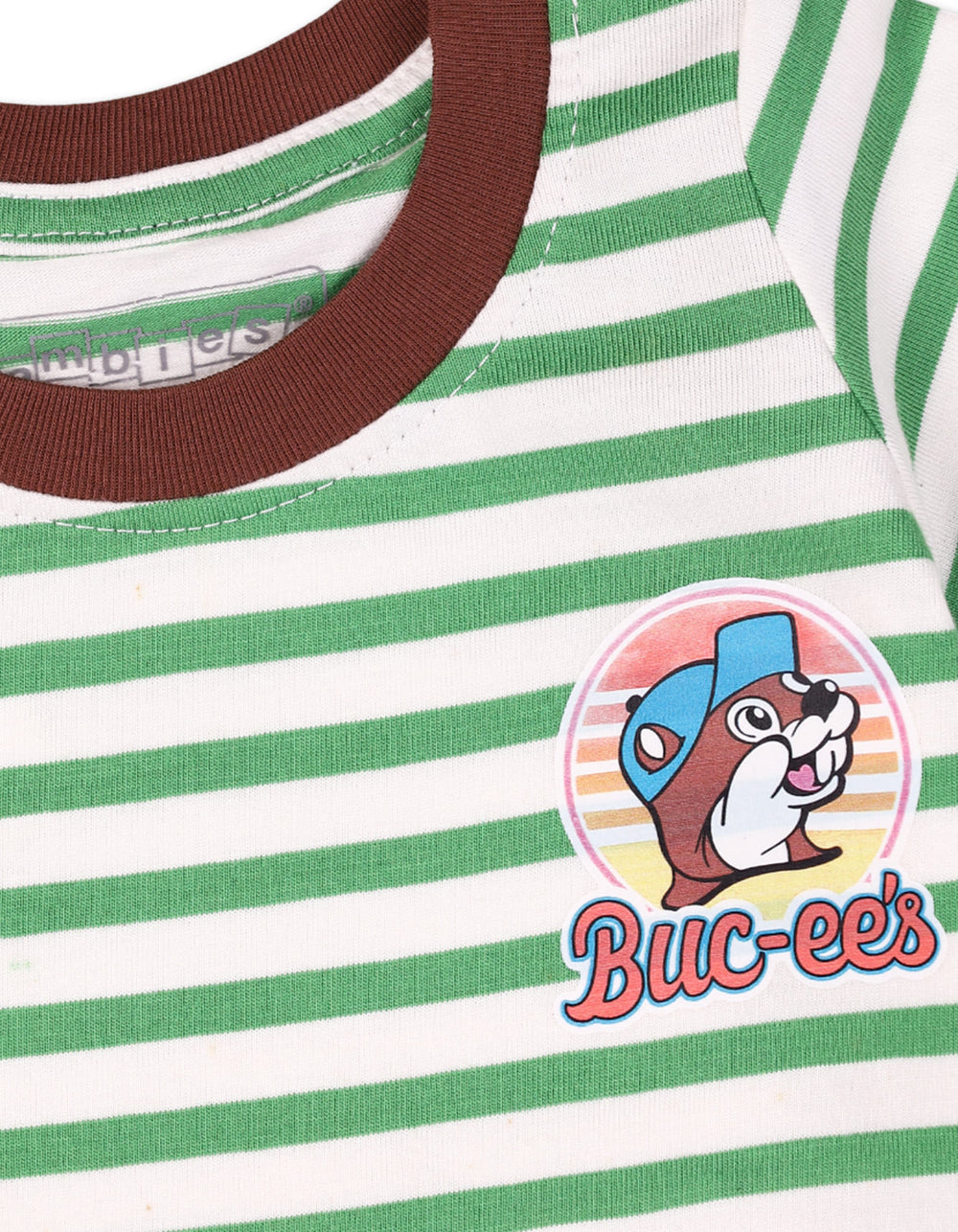 Baby Boy Summer T Shirt Bambies Striped Green at Zubaidas Official Pakistan