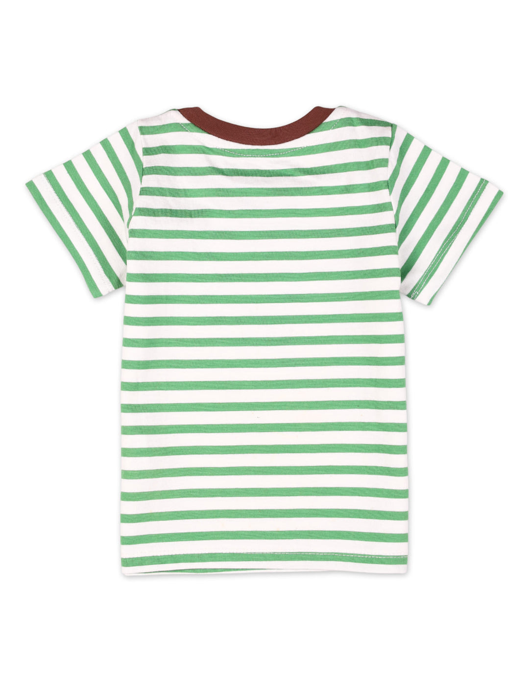 Baby Boy Summer T Shirt Bambies Striped Green at Zubaidas Online Pakistan
