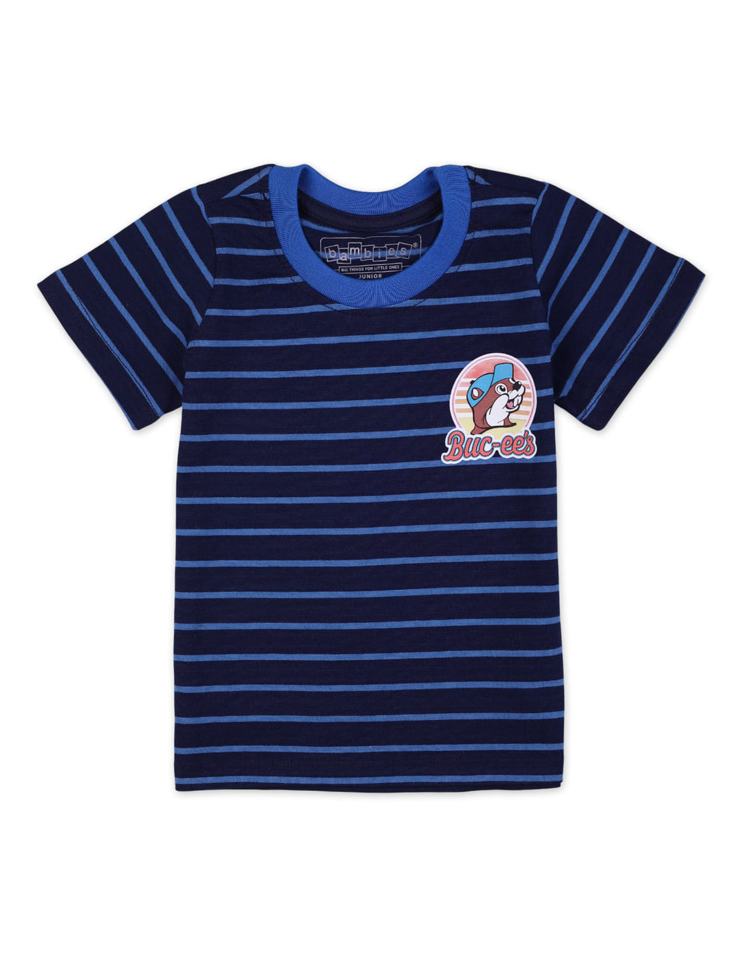 Baby Boy Summer T Shirt Bambies Striped Navy at Zubaidas