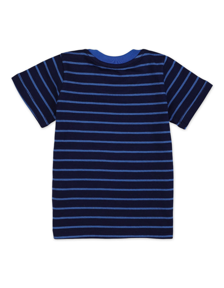 Baby Boy Summer T Shirt Bambies Striped Navy at Zubaidas Online Pakistan