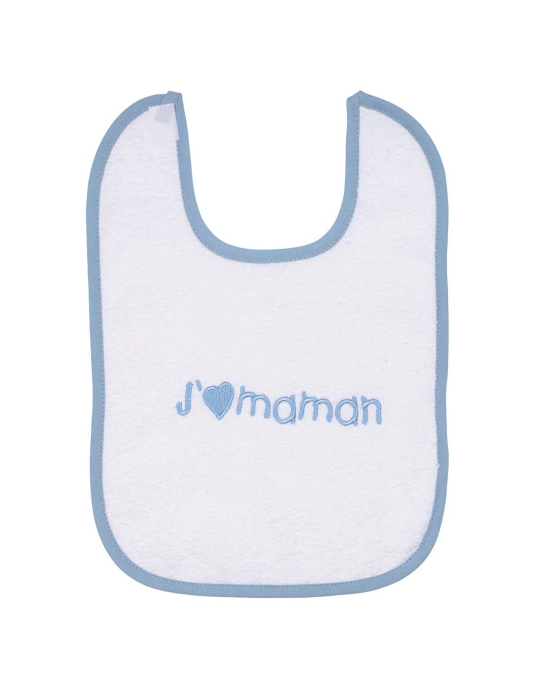 Baby Boy Towel Bibs I Love Mama Blue at Zubaidas