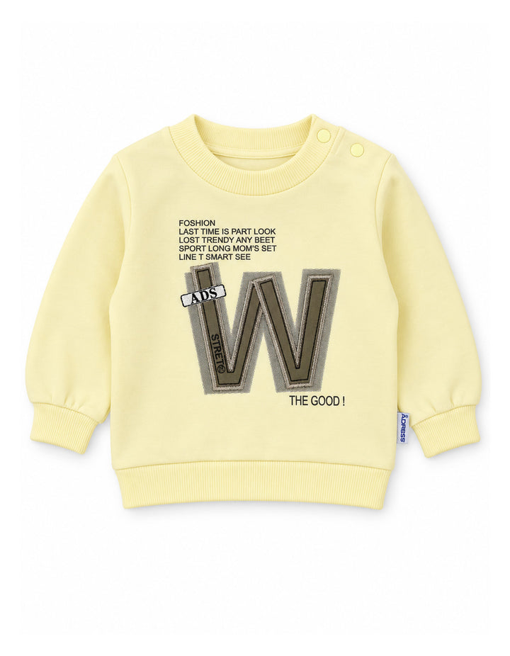 Baby Boy Winter 2 Pcs Suit Set Yellow at Zubaidas Online Pakistan