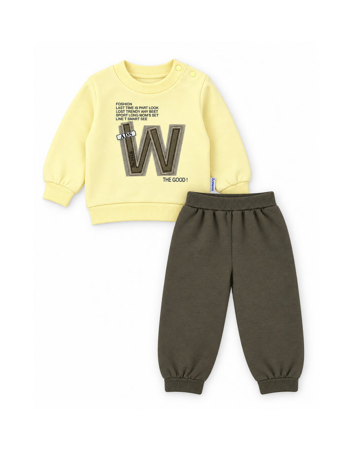 Baby Boy Winter 2 Pcs Suit Set Yellow at Zubaidas