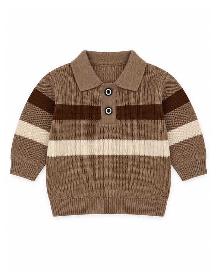 Baby Boy Winter 3 Pcs Suit Set Brown at Zubaidas Online Pakistan