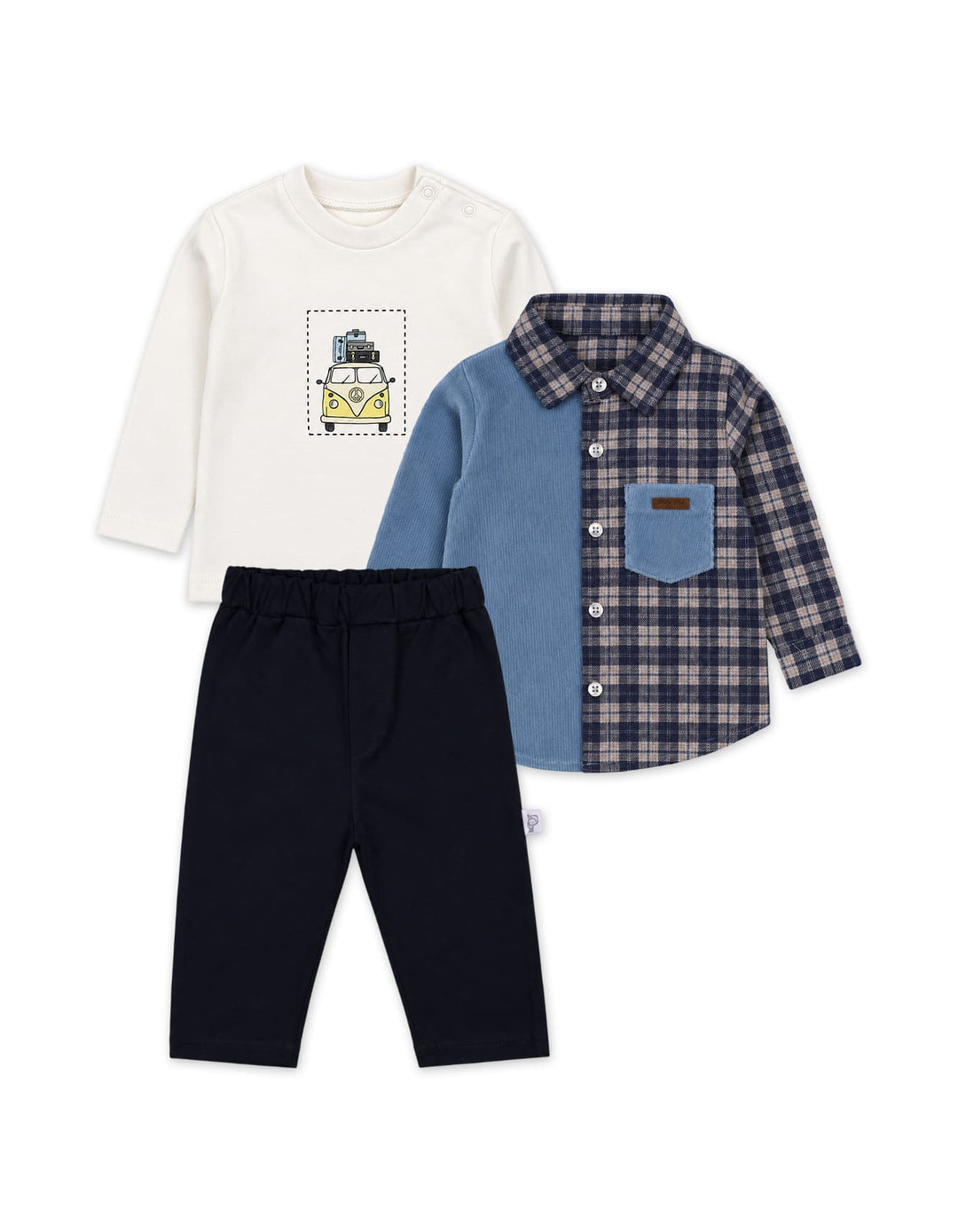 Baby Boy Winter 3 Suit Set Van Blue and Navy at Zubaidas
