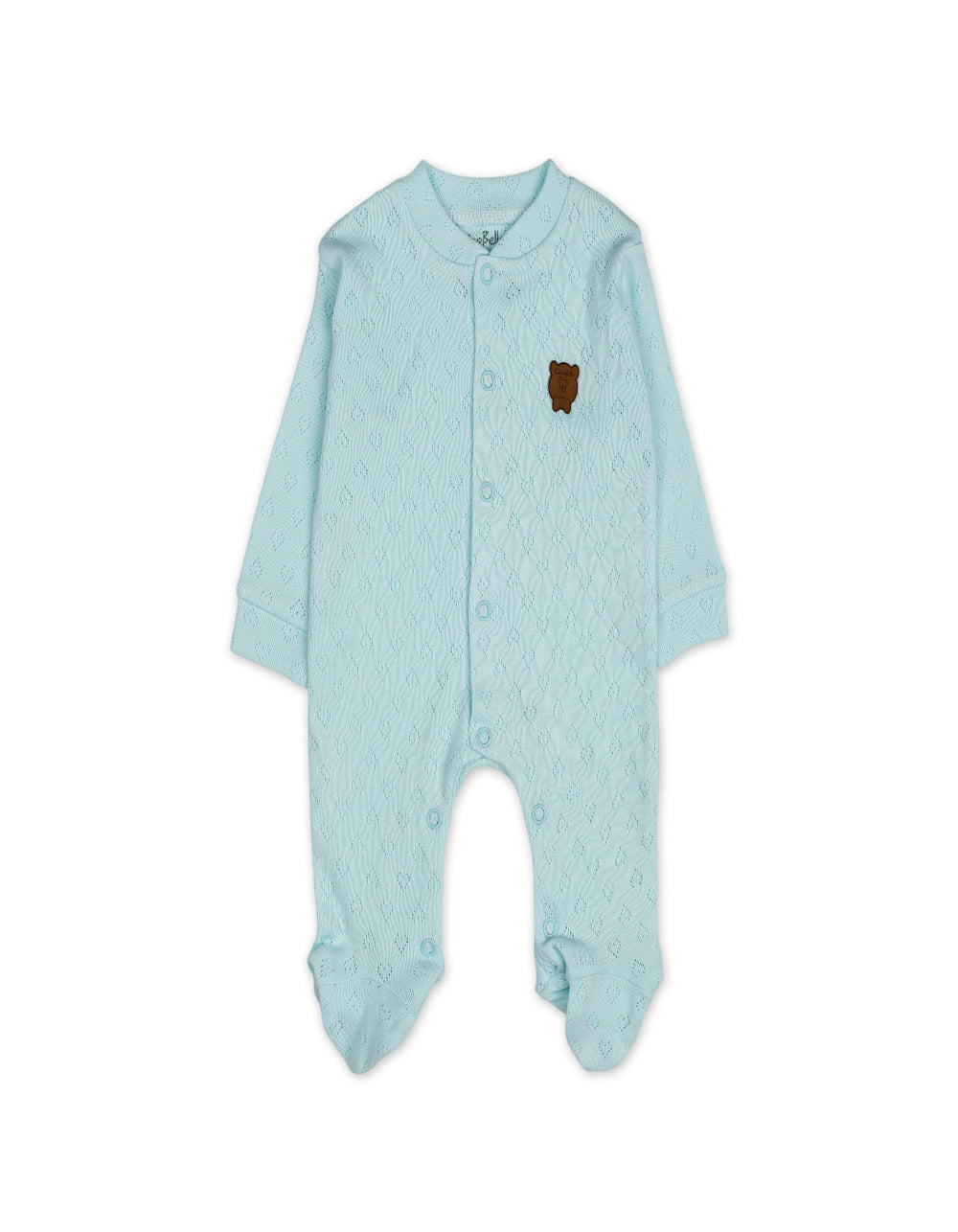 Baby Boy Winter Romper with Cap Bear Mint Blue at Zubaidas Official Pakistan