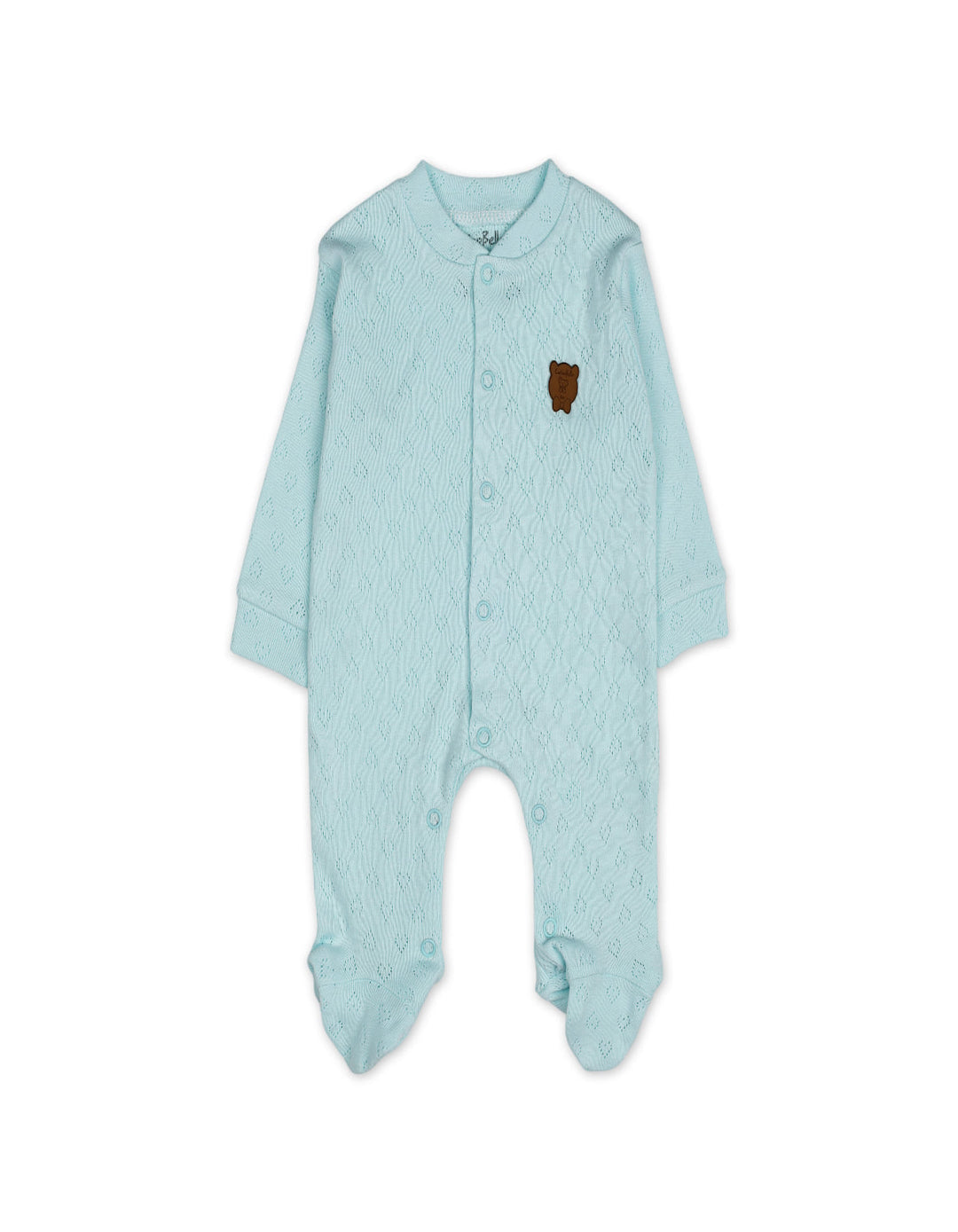 Baby Boy Winter Romper with Cap Bear Mint Blue at Zubaidas Official Pakistan