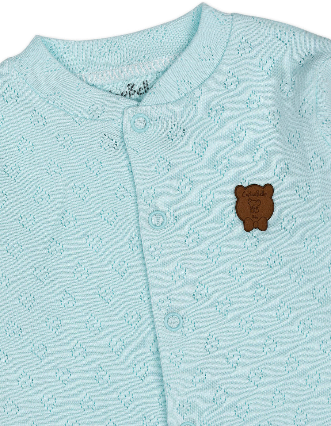 Baby Boy Winter Romper with Cap Bear Mint Blue at Zubaidas Online Pakistan