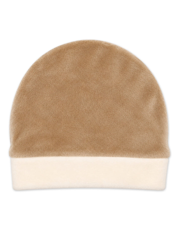Baby Boy Winter Romper with Cap Brown and Cream at Zubaidas Best Online Baby and Kids Store in Pakistan