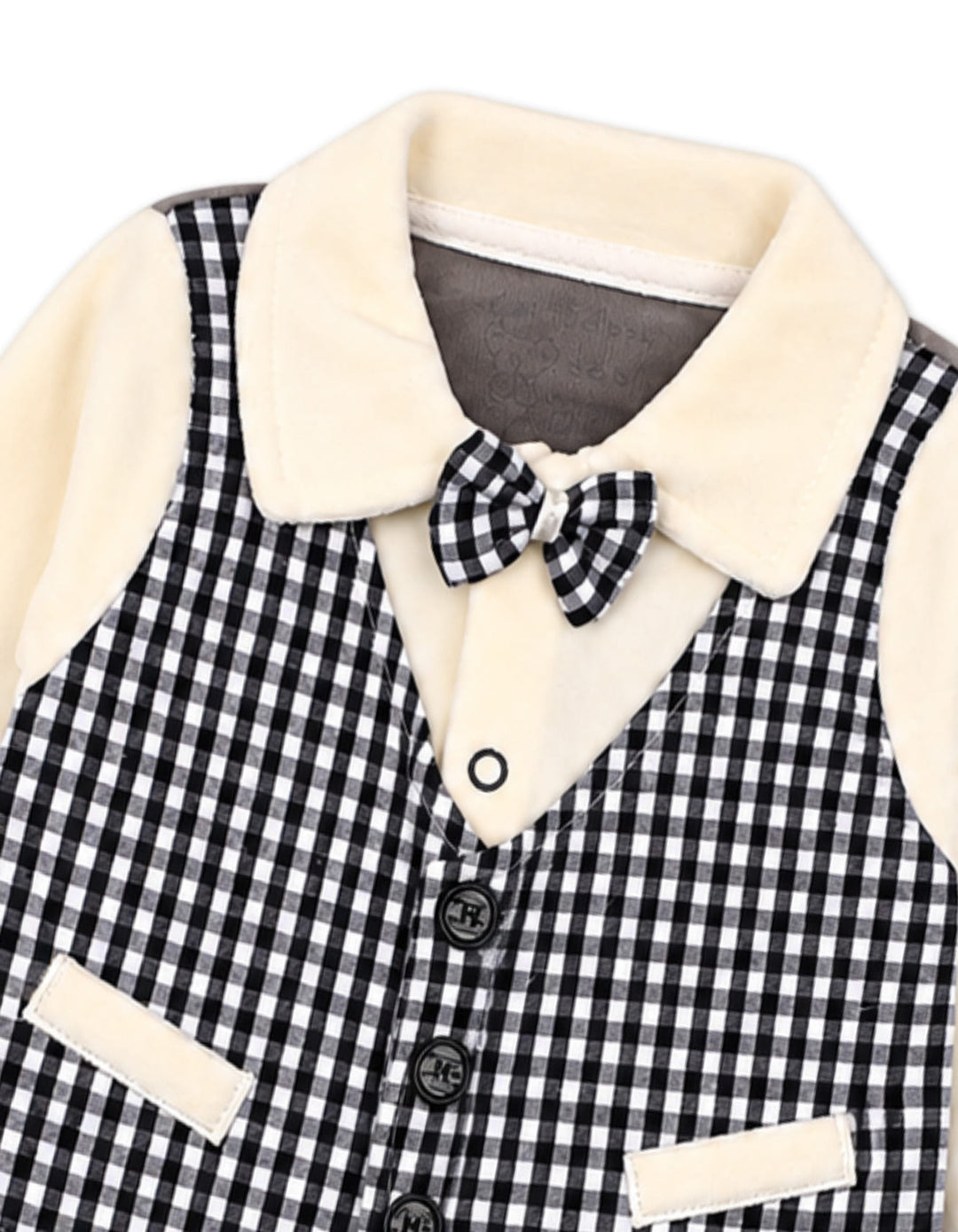 Baby Boy Winter Romper with Cap Grey and Cream at Zubaidas Online Pakistan