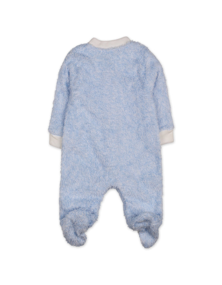 Baby Boy Winter Sleep Suit with Cap Crown and Cloud Blue at Zubaidas Best Online Baby Kids and Moms Store in Pakistan