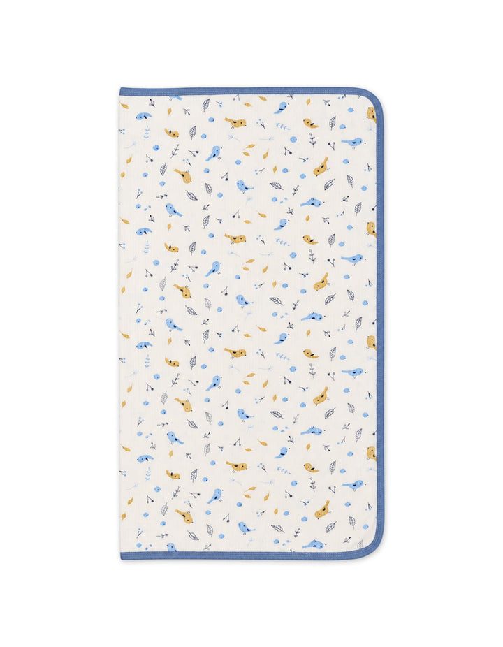 Baby Boy Wrapping Sheet Bird Off White and Blue at Zubaidas Online Pakistan