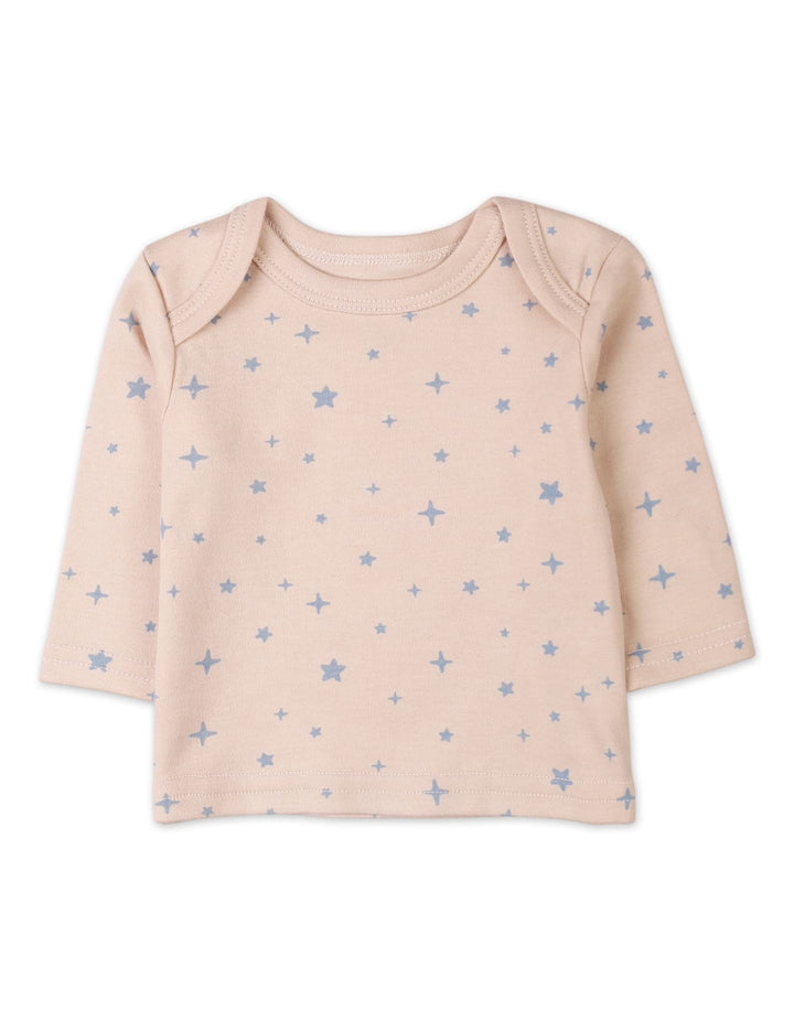 Baby Boys 2 Pieces Dungaree Winter Suit Sets Bambies Space Beige and Navy Blue at Zubaidas Pakistan