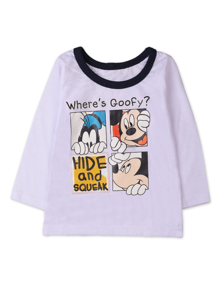 Baby Boys 3 Piece Suit Sets Bambies Mickey Print Hoodie, T-Shirt and Pants in Grey at Zubaidas Pakistan