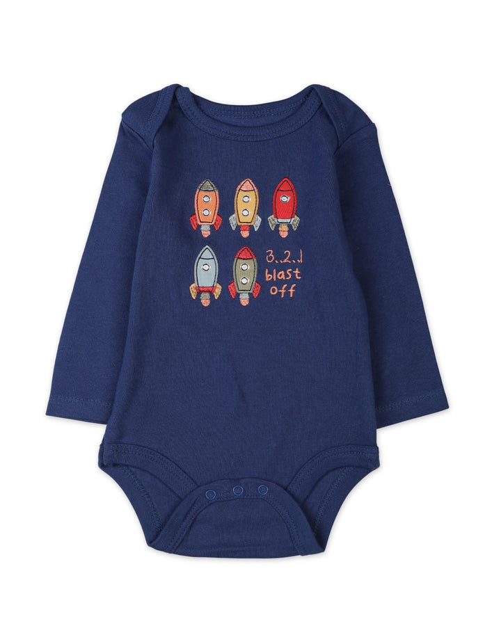 Baby Boys 3 Piece Winter Bodysuit Sets in Blue Bambies at Zubaidas Pakistan