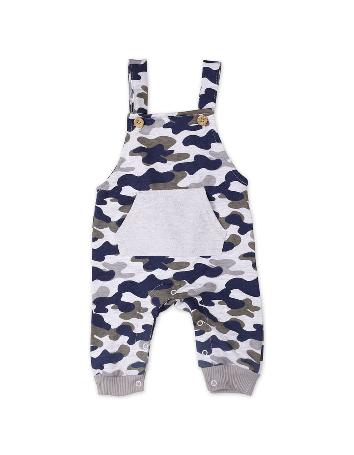 Baby Boys 3 Pieces Dungaree Winter Suit Sets Bambies Camouflage Navy Blue at Zubaidas Official Pakistan