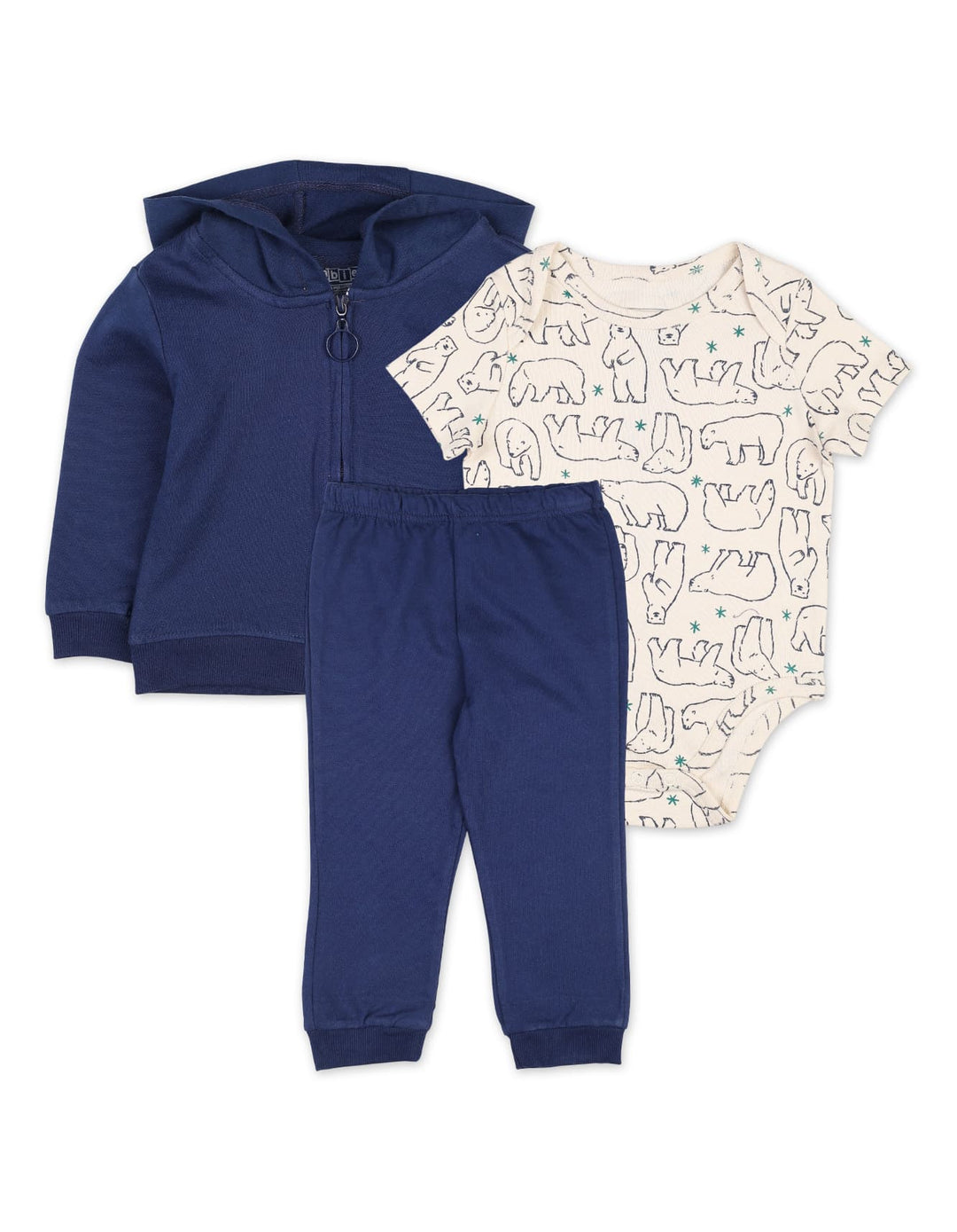 Baby Boys 3 Pieces Winter Suit Bambies Blue Bear at Zubaidas