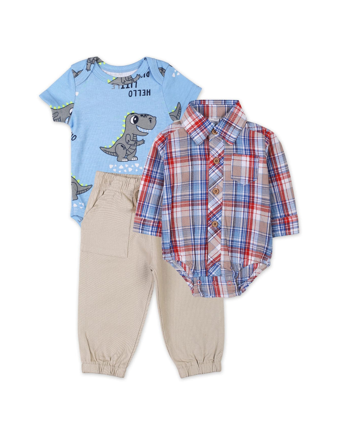 Baby Boys 3 Pieces Winter Suit Sets Bambies Blue and Beige at Zubaidas