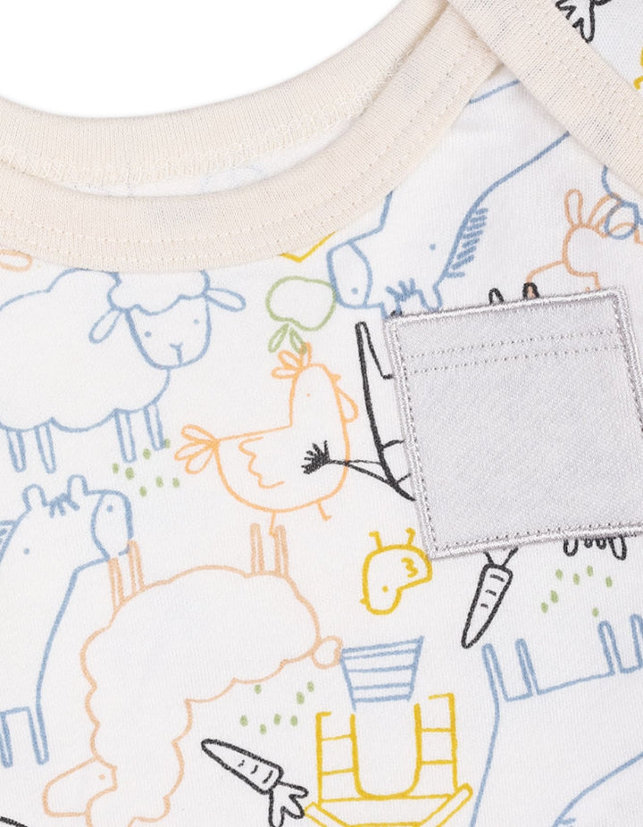 Baby Boys 3 Pieces Winter Suit Sets Bambies Farm Animals Light Grey at Zubaidas - Pakistan's No. 1 and most trusted baby and kids store for over 50 years