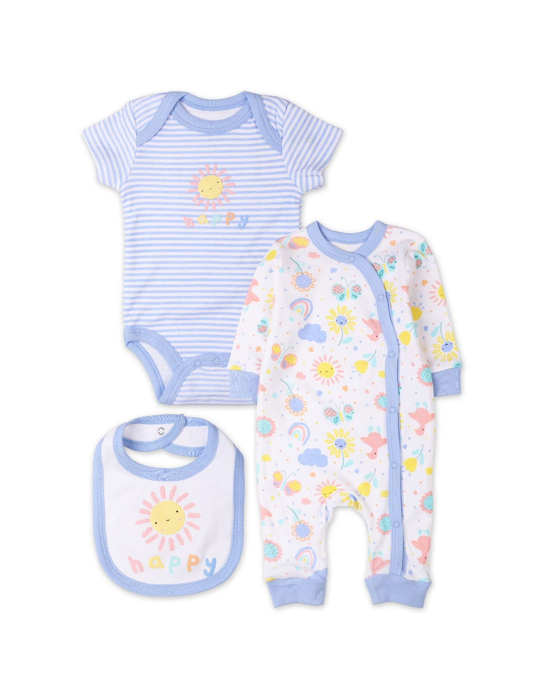 Baby Boys 3 Pieces Winter Suit Sets Bambies Light Blue and White at Zubaidas