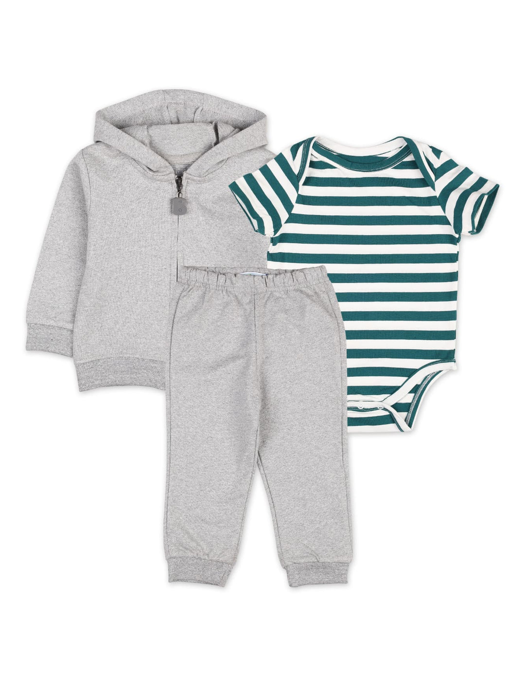 Baby Boys 3 Pieces Winter Suits Bambies Grey Striped at Zubaidas