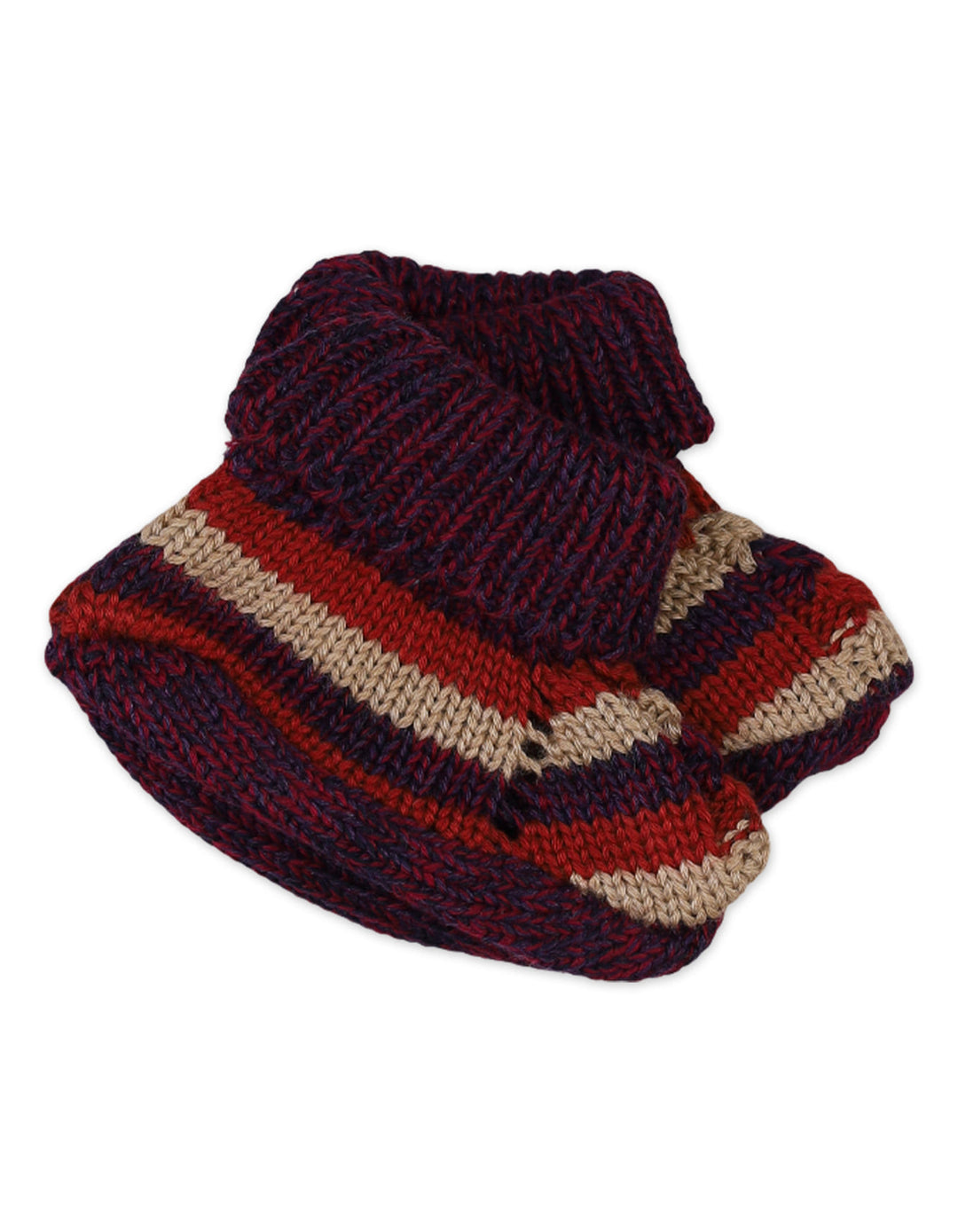 Baby Boys 4 Pieces Winter Apparels Sets Bambies Striped Maroon at Zubaidas Online Store
