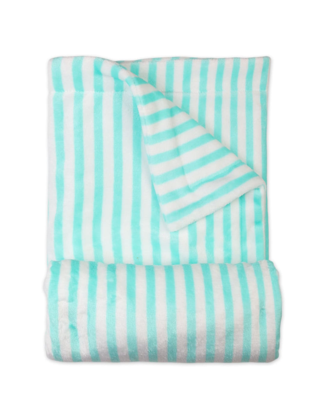 Baby Boys and Baby Girls Fleece Blankets Bambies Cyan Stripes at Zubaidas Pakistan