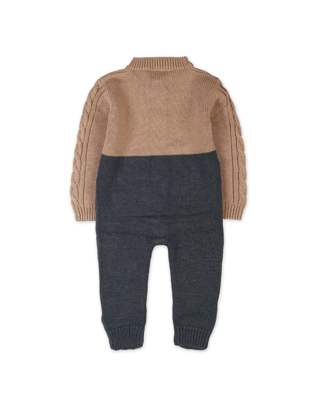 Baby Boys and Baby Girls Rompers Bambies Two Tone Camel and Charcoal at Zubaidas Pakistan