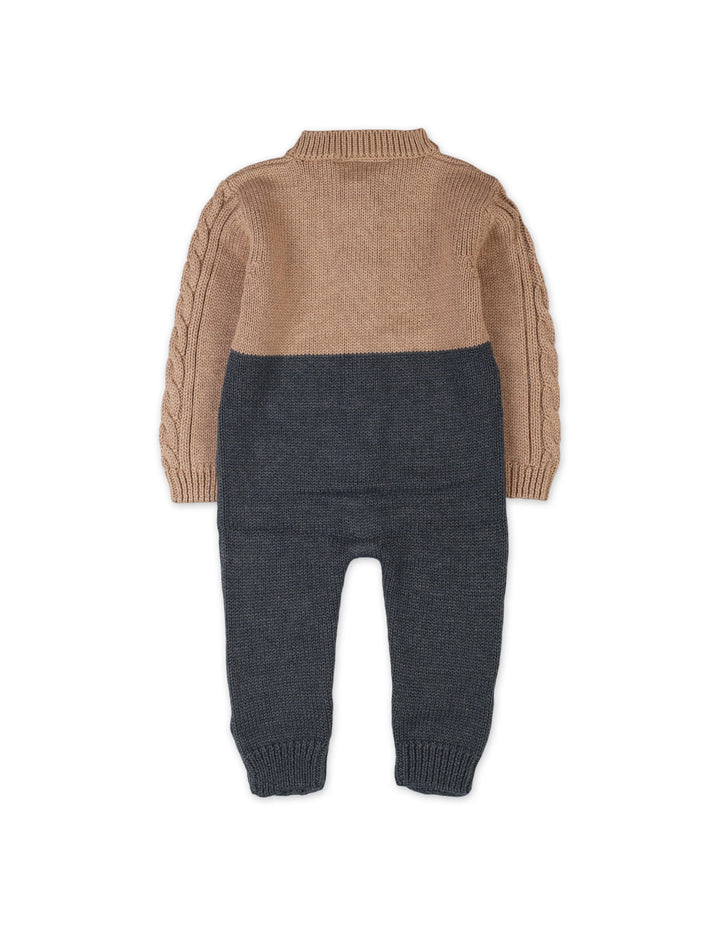 Baby Boys and Baby Girls Rompers Bambies Two Tone Camel and Charcoal at Zubaidas Pakistan