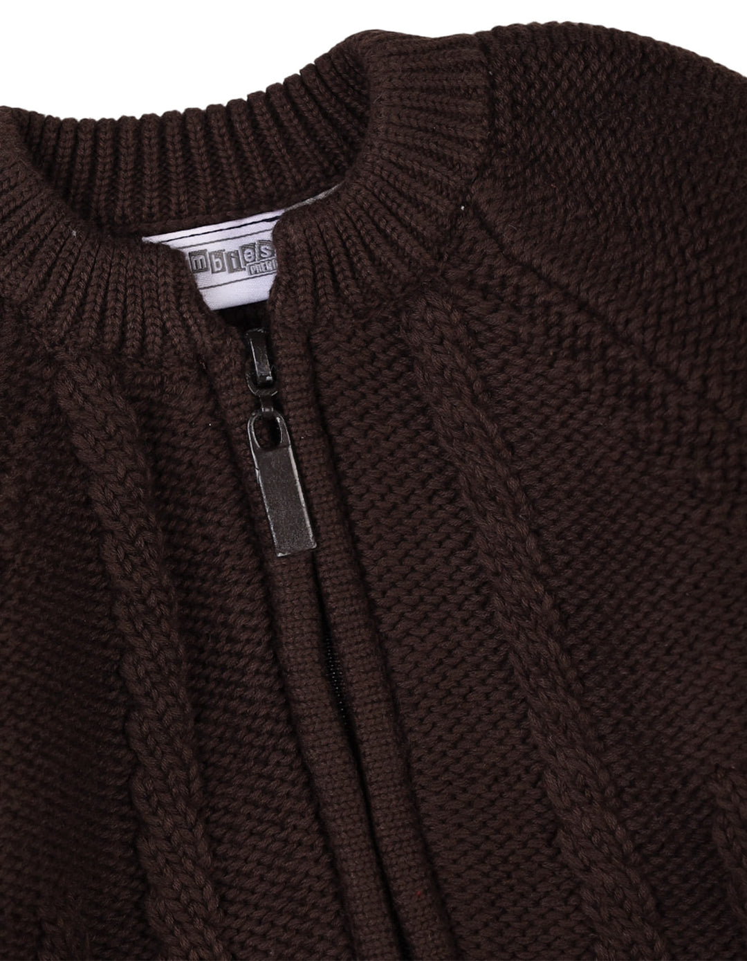 Baby Boys and Baby Girls Winter Rompers Knitted with Front Zip Bambies Brown at Zubaidas Pakistan