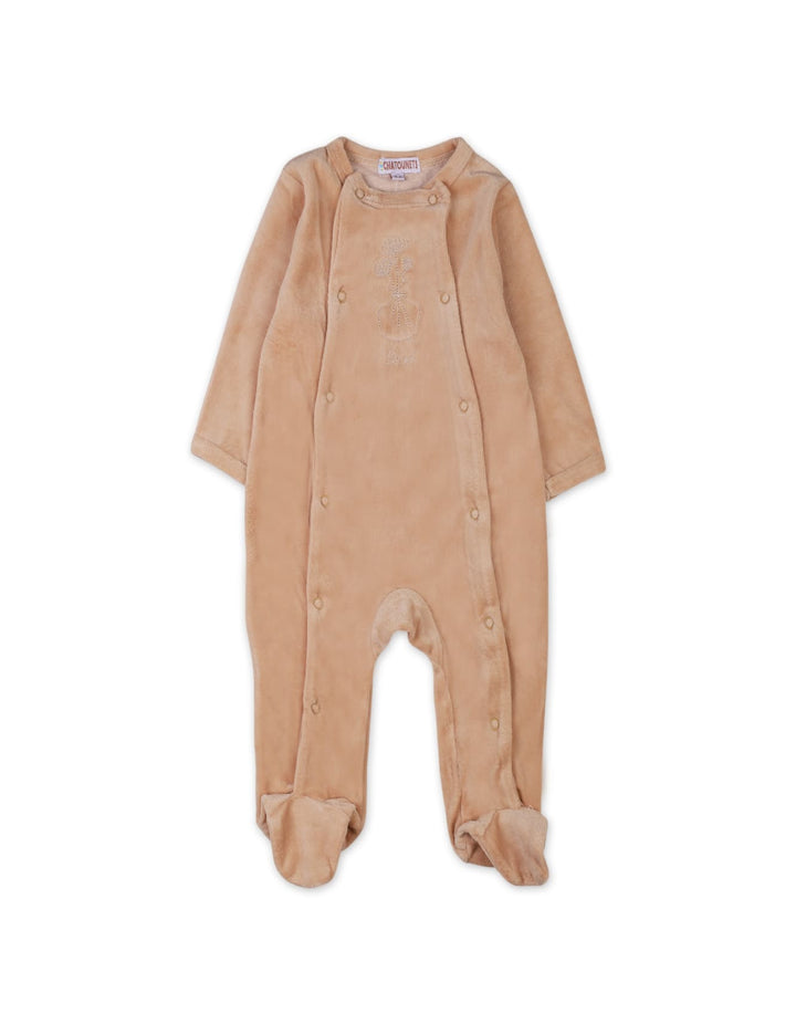 Baby Boys and Baby Girls Winter Sleepwears Bambies Footed Beige at Zubaidas