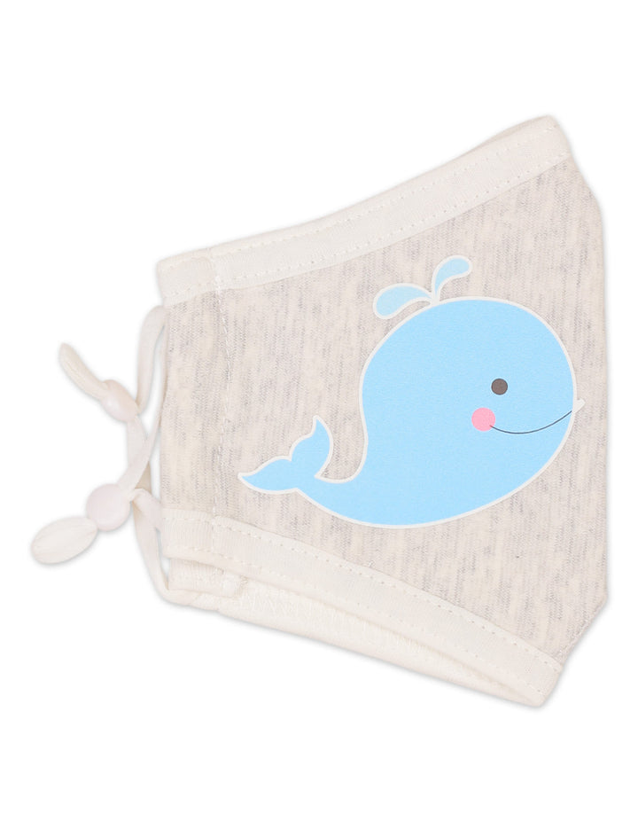 Baby Boys and Boys Reusable Face Mask Blue Whale at Zubaidas