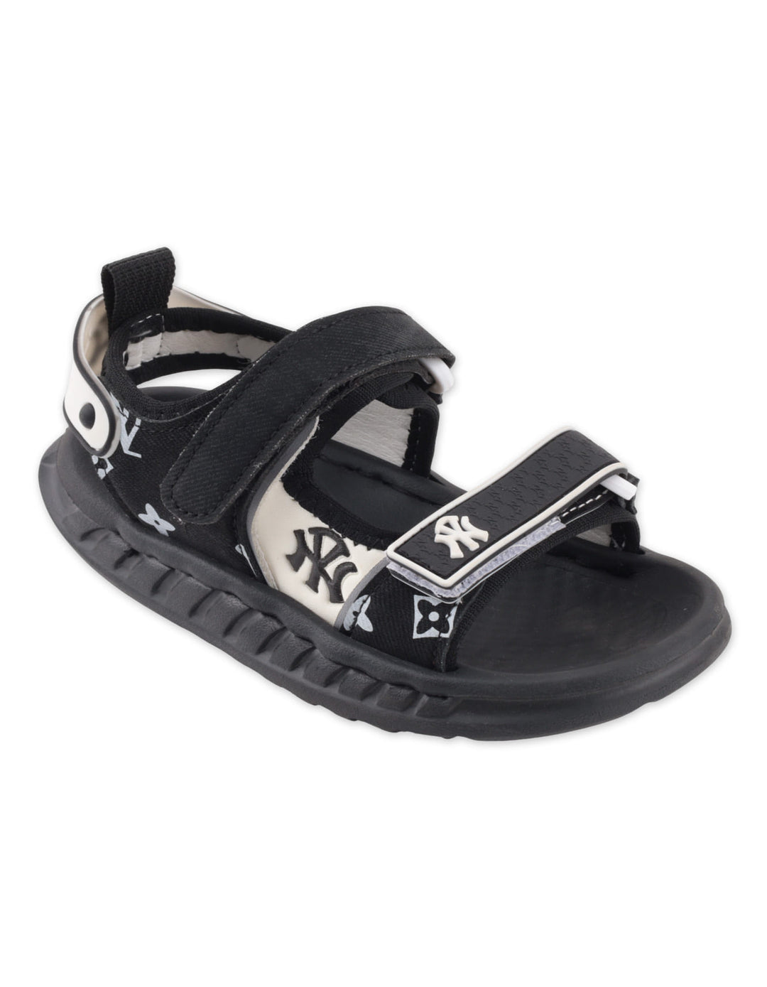 Baby Boys and Boys Strap Sports Sandals Black and White at Zubaidas Official Pakistan