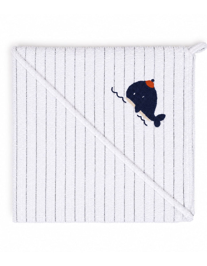 Baby Boys Bath Towel Gift Set 4 Pcs Whale White at Zubaidas Online Pakistan