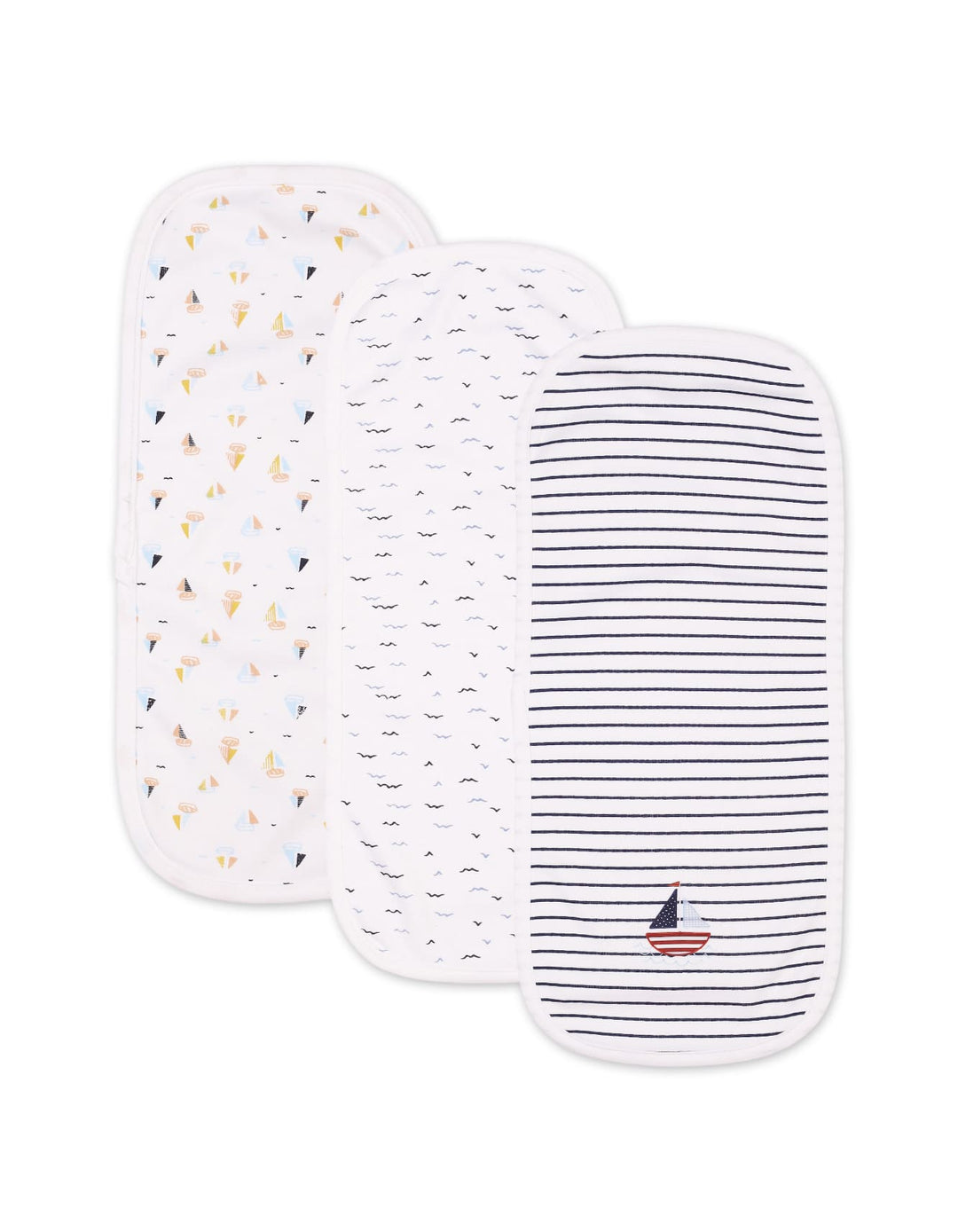 Baby Boys Burp Cloths Pack of 3 Bambies Ocean at Zubaidas