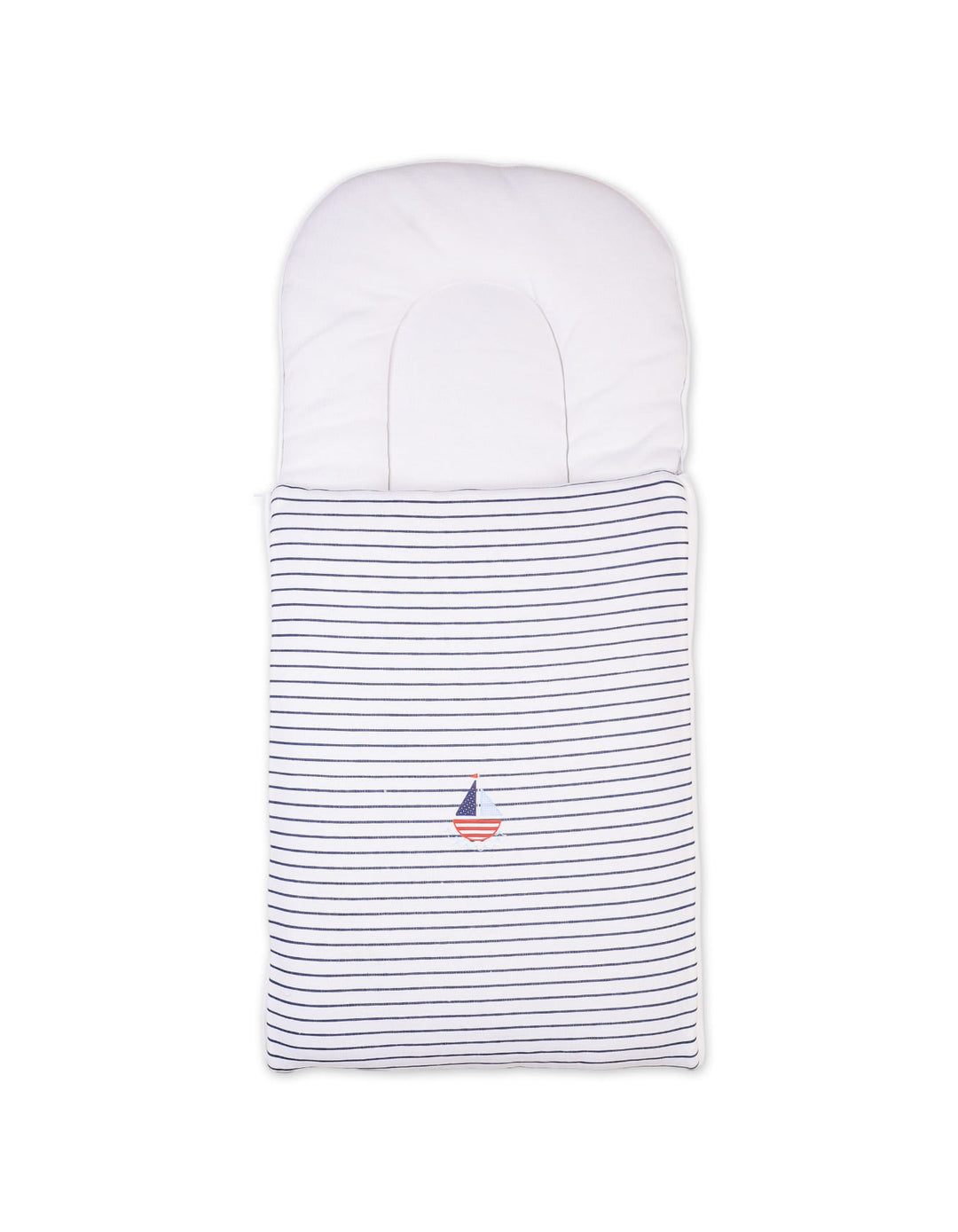 Baby Boys Carry Nest Bambies Ocean Stripes Navy Blue at Zubaidas