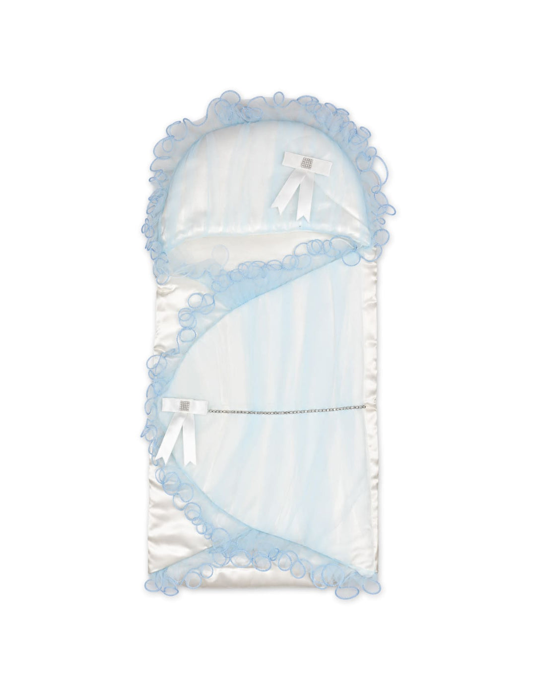 Baby Boys Carry Nest Blue Frill White at Zubaidas Pakistan