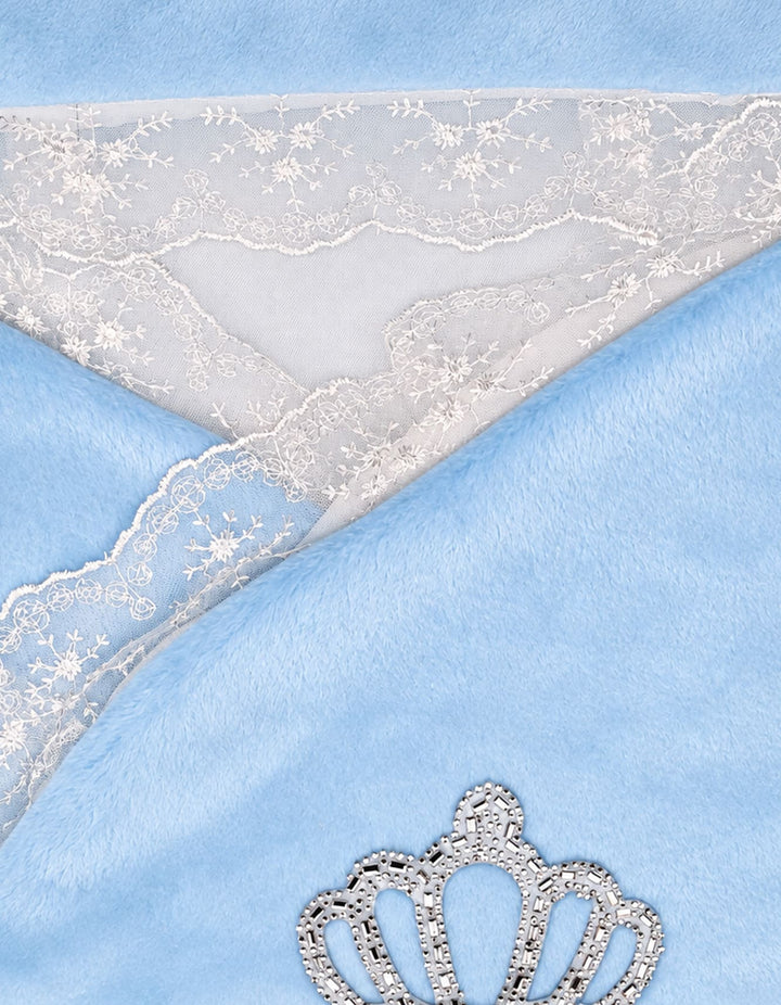 Baby Boys Carry Nest Crown Applique Blue at Zubaidas Pakistan