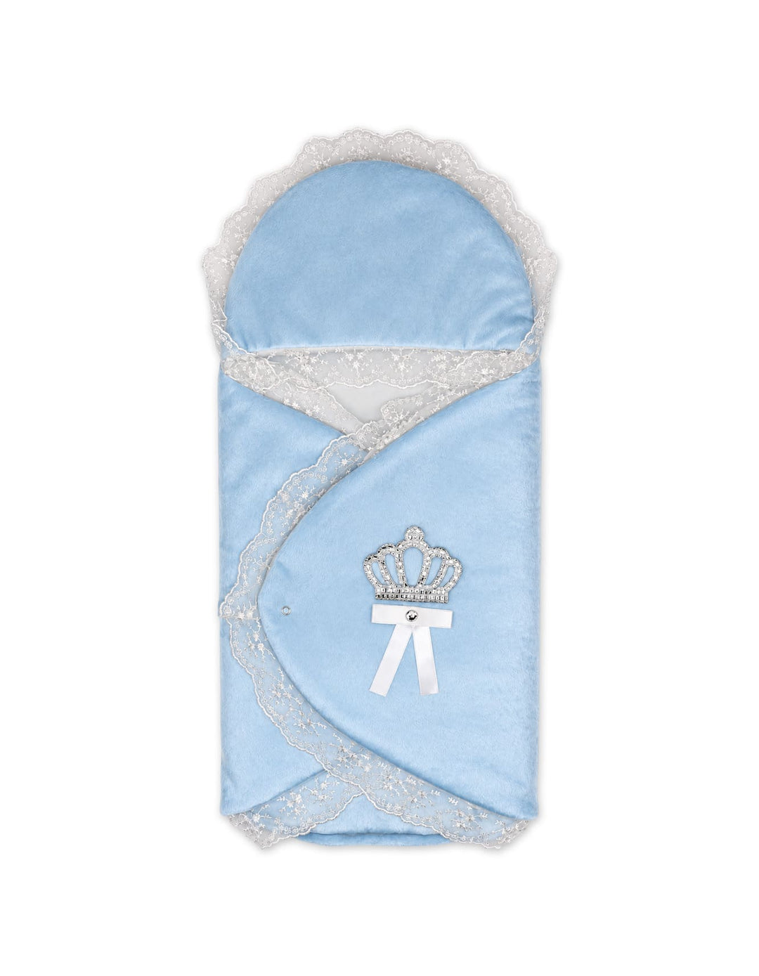 Baby Boys Carry Nest Crown Applique Blue at Zubaidas