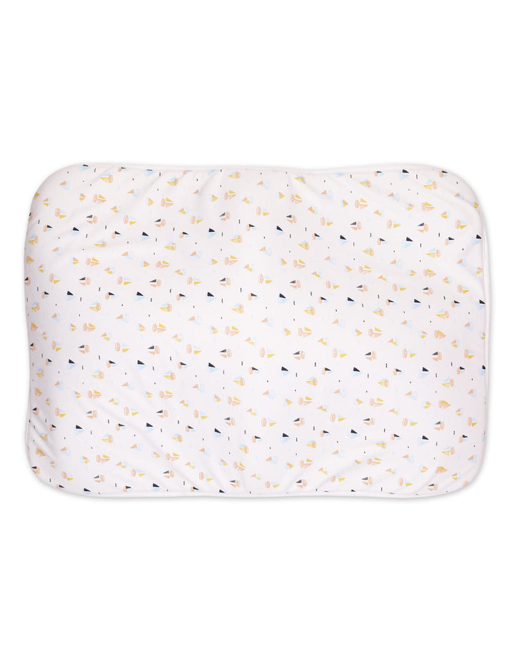 Baby Boys Changing Sheet Bambies Ocean Ships Printed White at Zubaidas