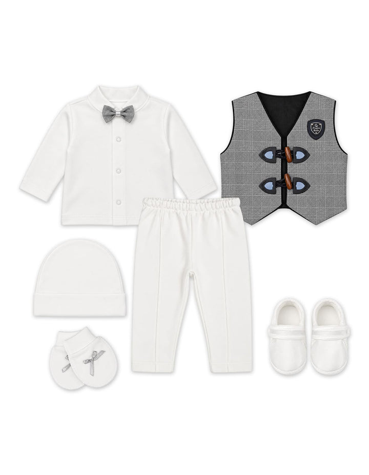 Baby Boys Formal Outfit 6 Pcs Gift Set at Zubaidas