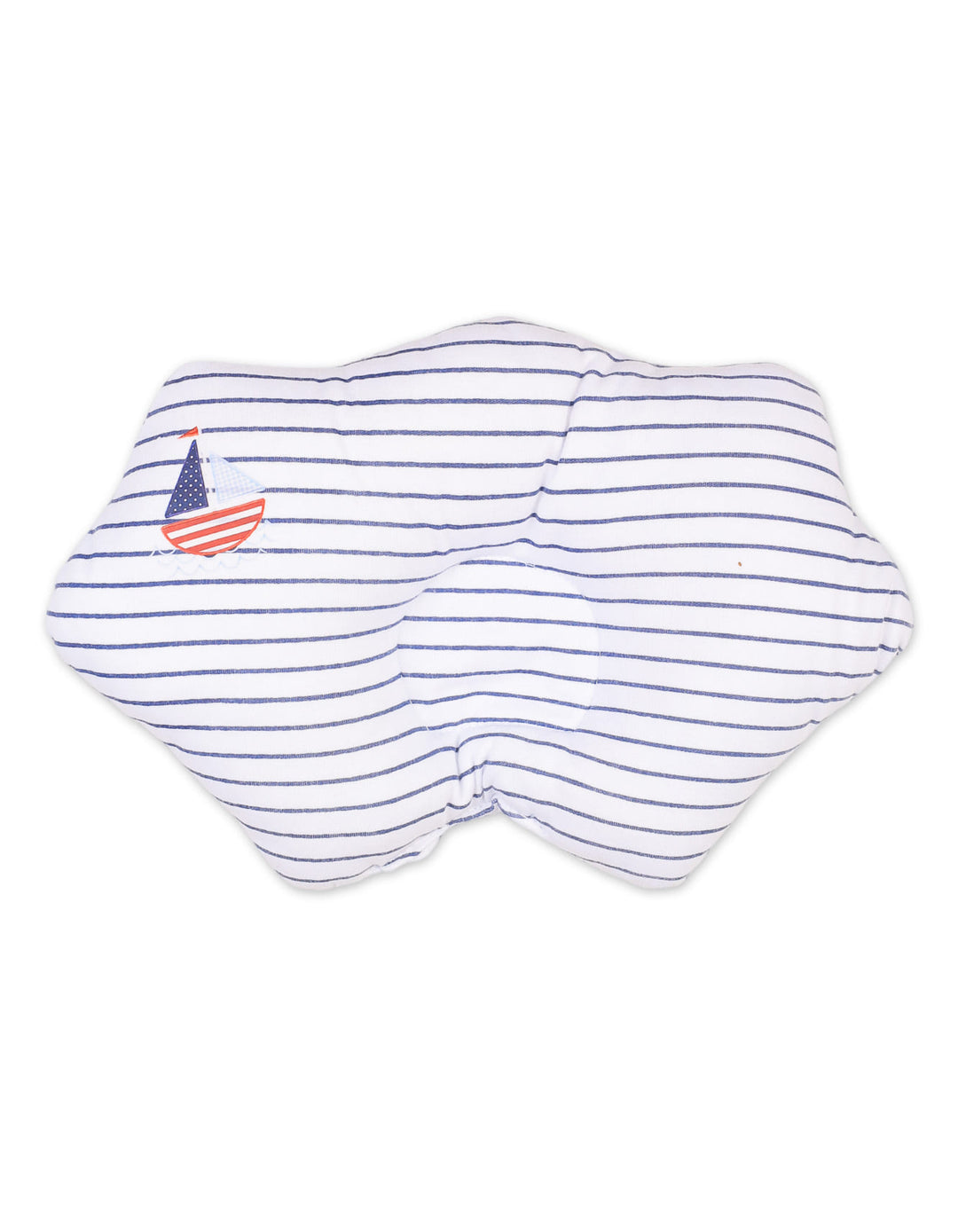 Baby Boys Head Shaping Pillow Bambies Ocean Stripes Navy Blue at Zubaidas