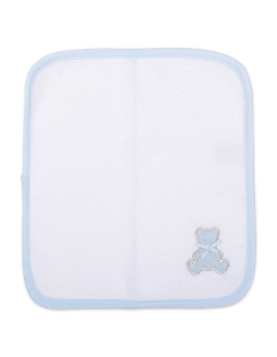 Baby Boys Hooded Bath Towel and Washcloth Bear Applique Light Blue and White at Zubaidas Best Online Baby and Kids Store in Pakistan