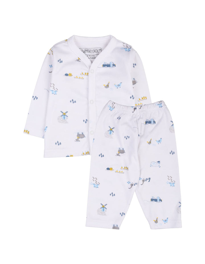 Baby Boys Night Suits Bambies Farmland at Zubaidas