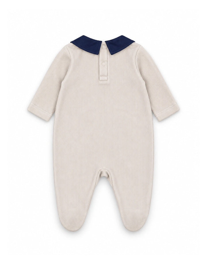 Baby Boys Romper Embroidered Horse Contrast Peter Pan Collar at Zubaidas Official Pakistan