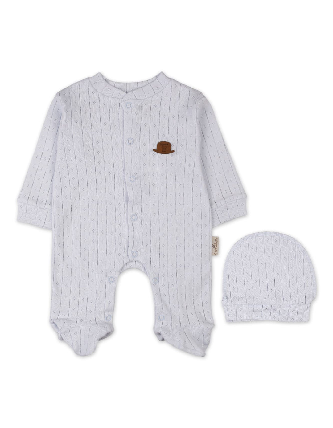 Baby Boys Romper with Cap Blue Premium Turkish Collection at Zubaidas